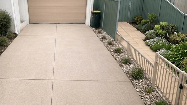 Driveway after professional pressure washing