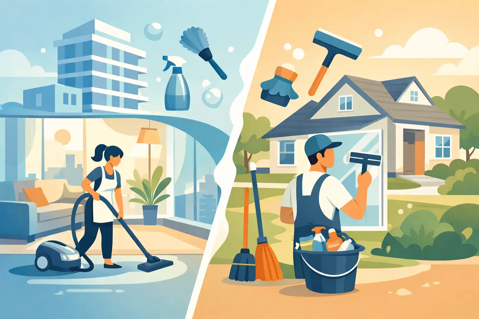 Apartment Cleaning vs House Cleaning: What Changes?