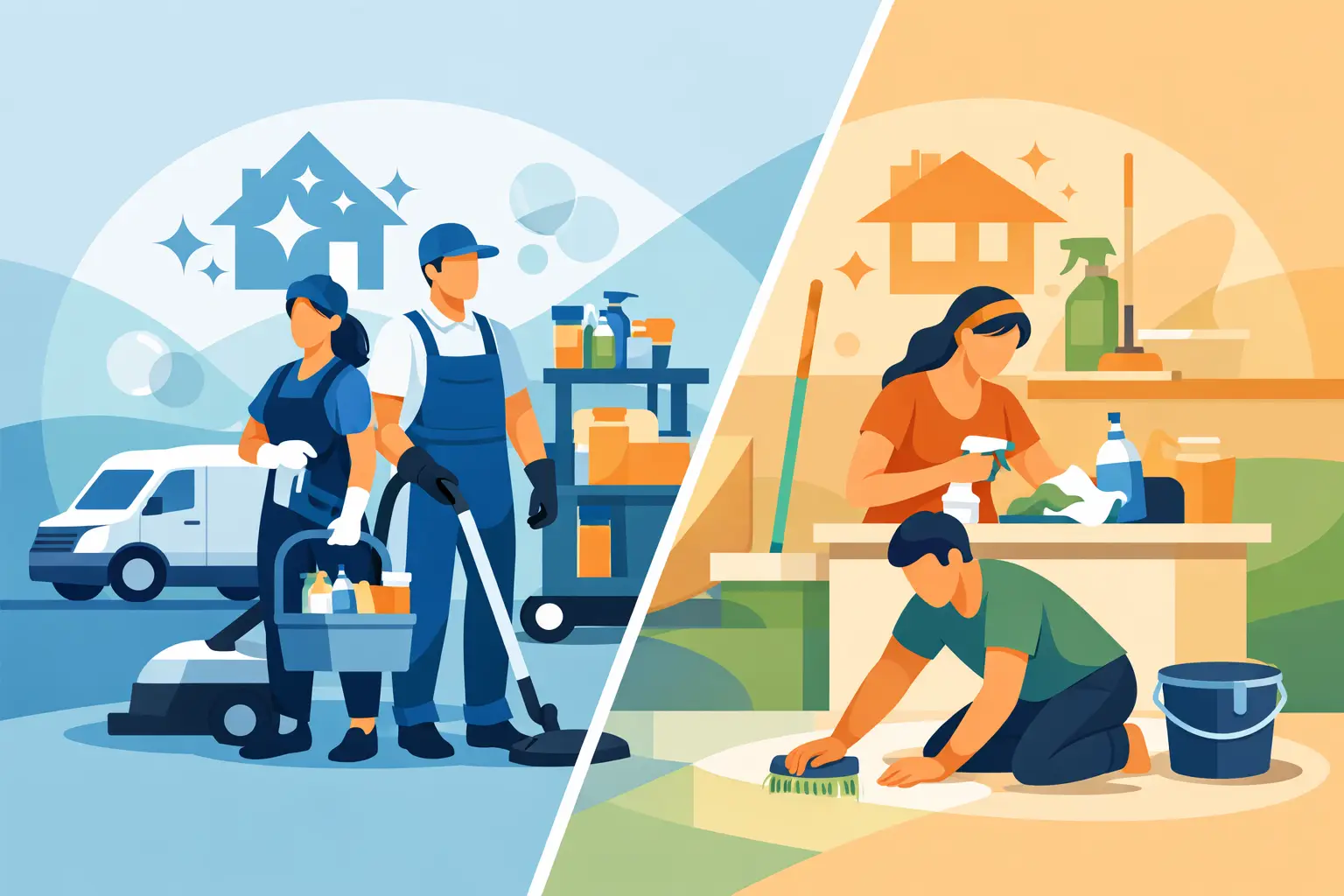 Professional Cleaners Versus DIY Cleaning Compared